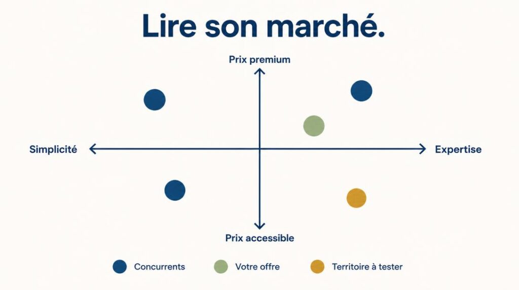 Carte perceptuelle pour analyser le mapping concurrentiel