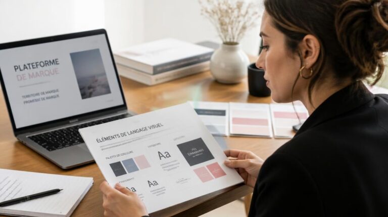 Création d'une charte graphique d'entreprise sur un bureau
