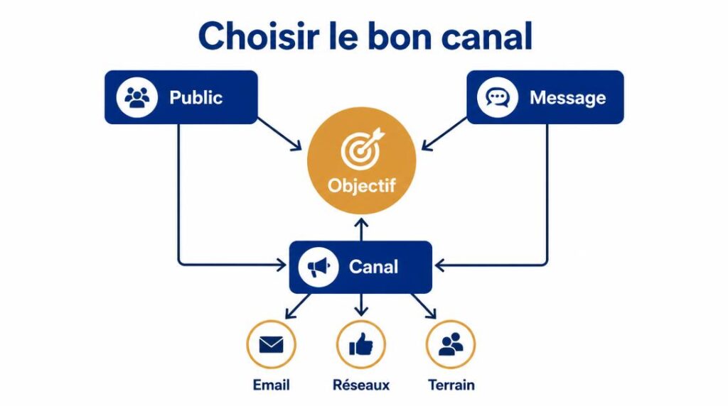 Schéma de choix des canaux de communication