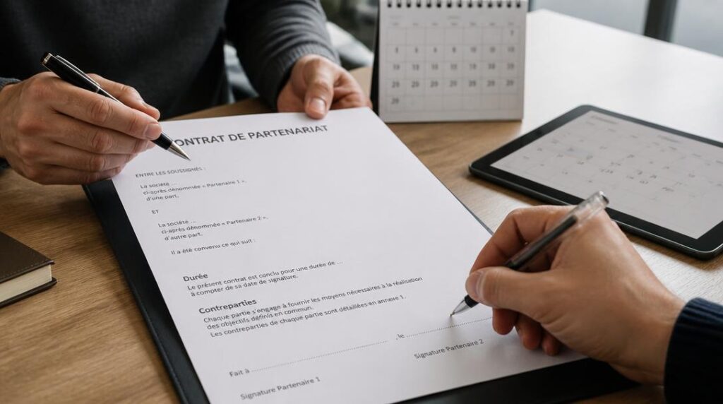 Contrat avec engagements et droits d'image
