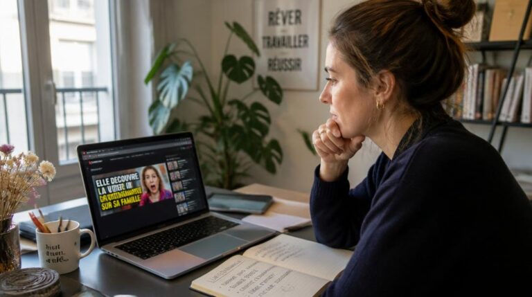 Définition du clickbait sur un écran d’actualité