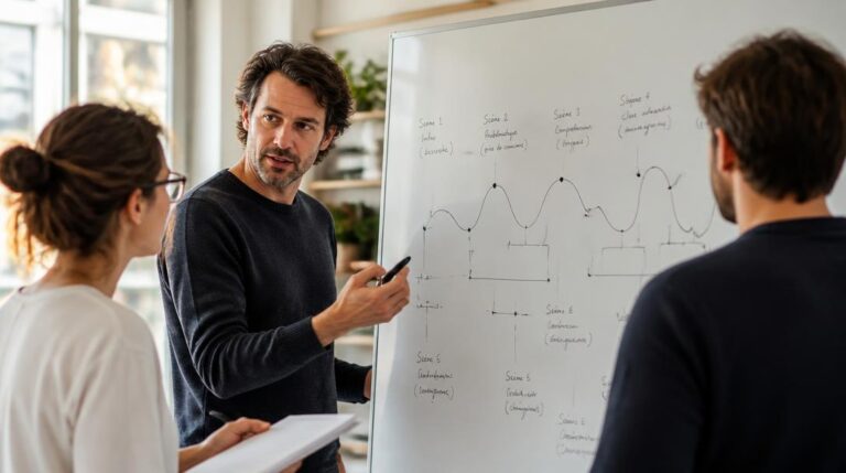 Définition du storytelling lors d’une réunion de travail