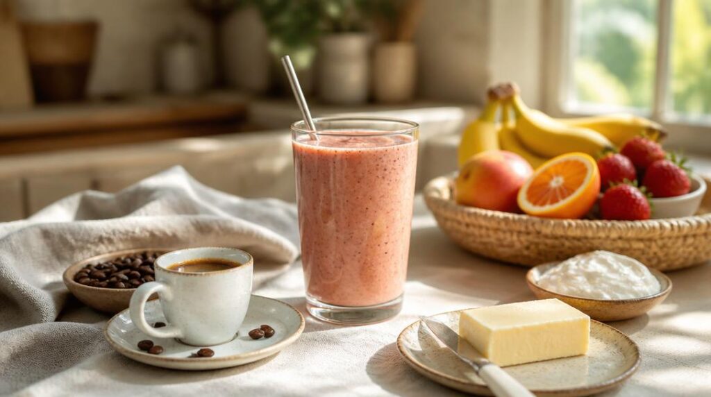 Smoothie café et lait pour marques alimentaires en I