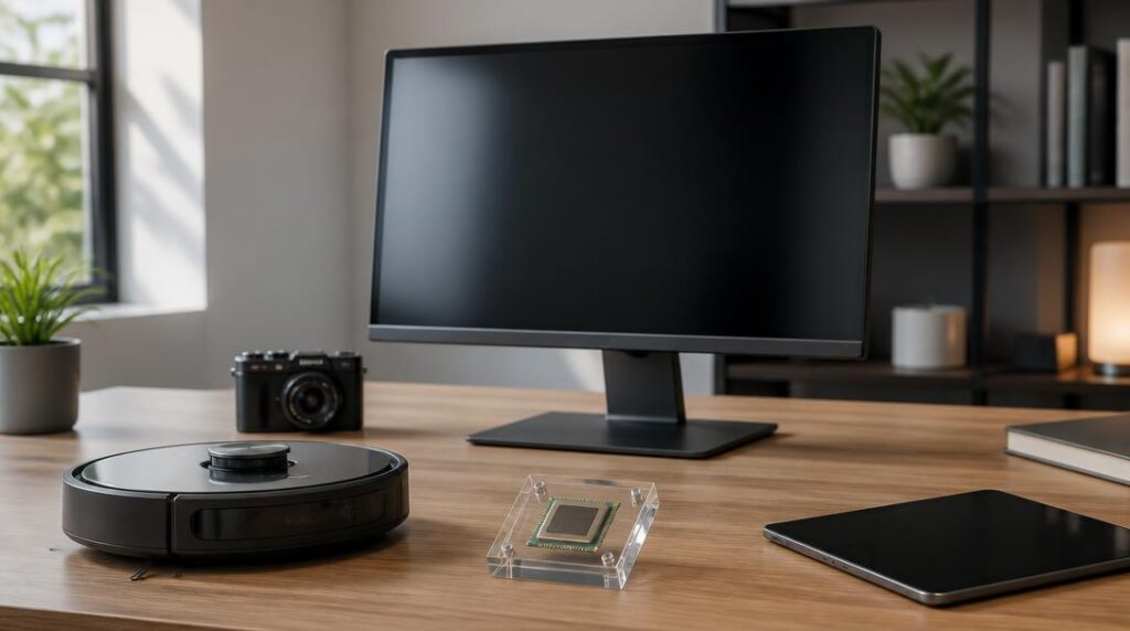 Objets d’une marque high-tech en I