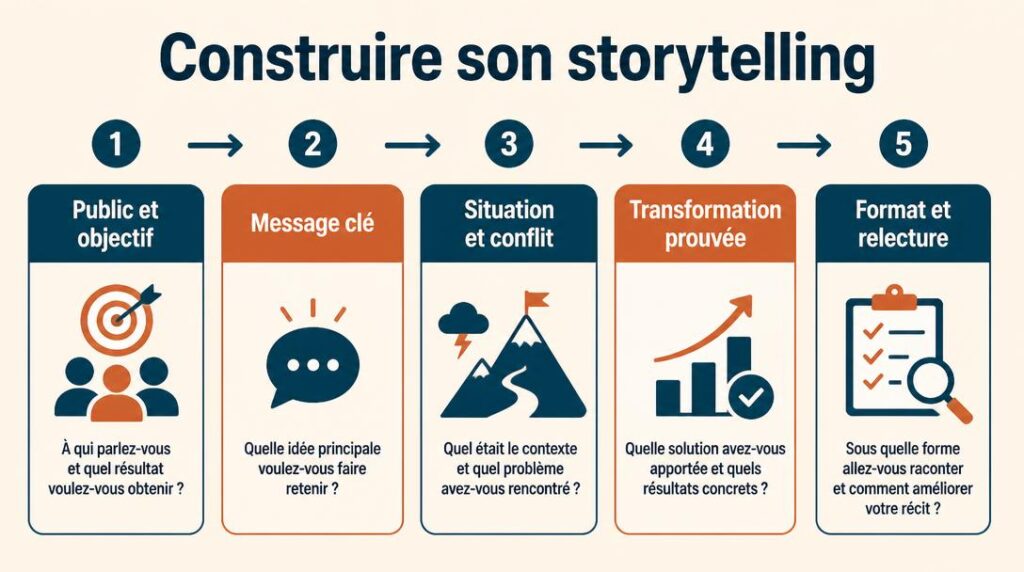 Méthode de storytelling en cinq étapes