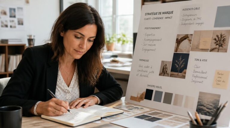 Consultant construisant une plateforme de marque