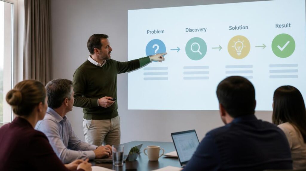 Présentation client fondée sur une histoire concrète