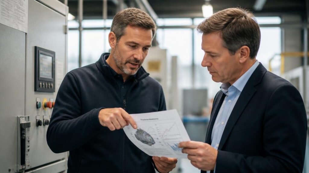 Expert industriel présentant une proposition de valeur B2B