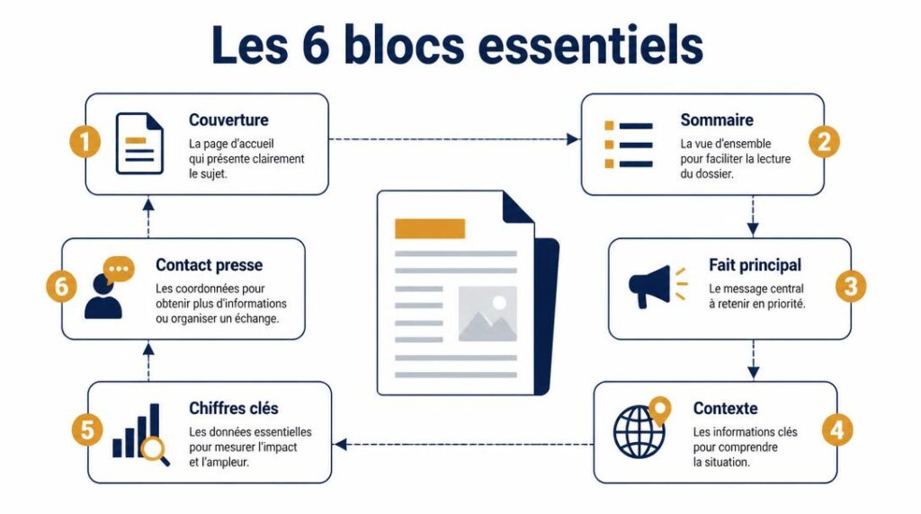 Schéma de structure de dossier de presse