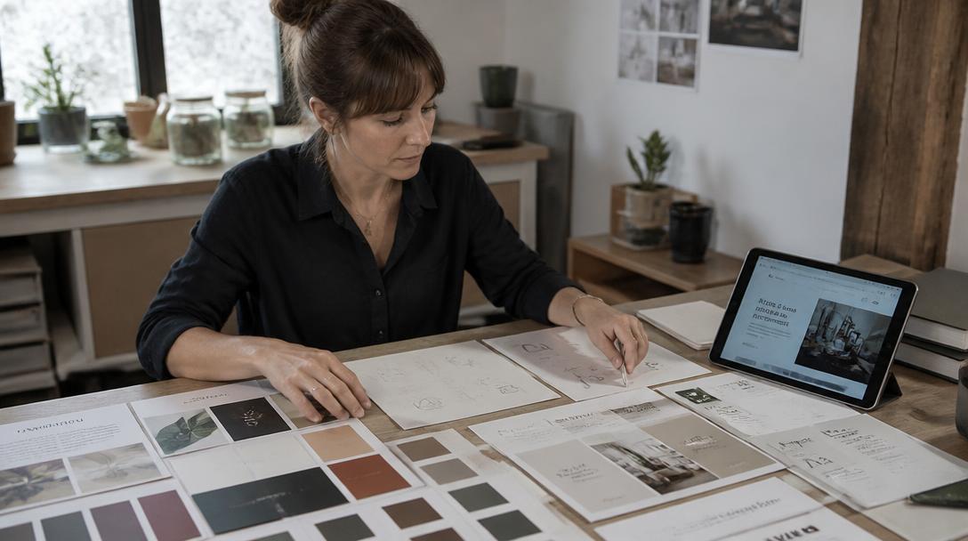 Agence de graphisme préparant une identité visuelle