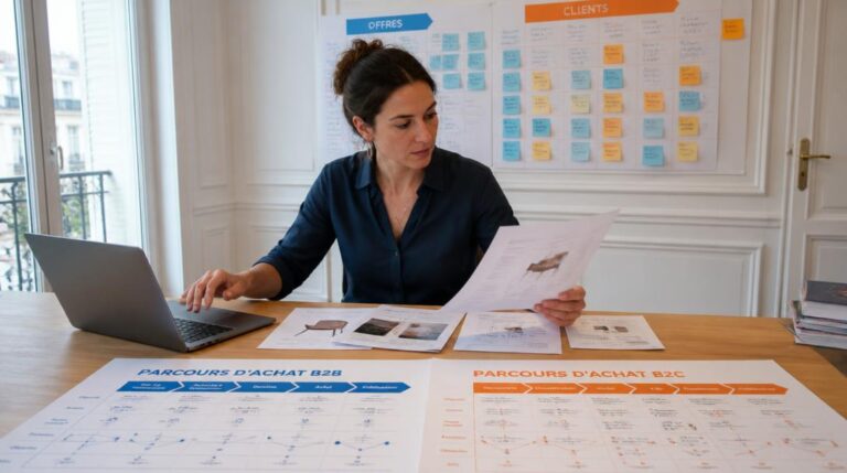 Consultant compare les parcours BtoB et BtoC