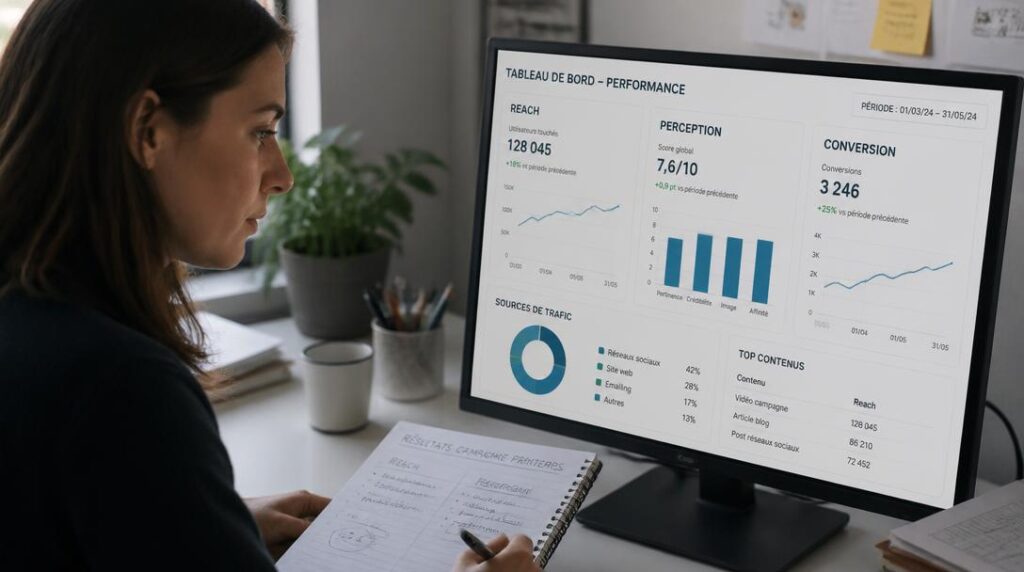 Tableau de bord KPI pour mesurer une campagne