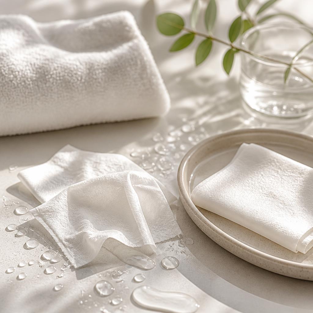 Lingettes douces pour soins et bien-être